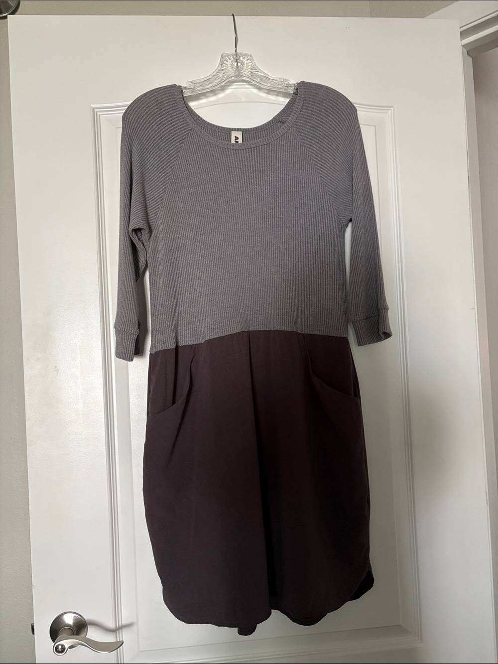 Anthropologie Amadi 3/4 Sleeve Cozy Dress in Gray